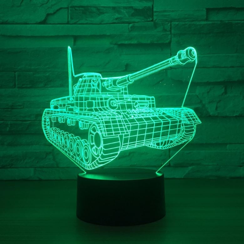 World of Tanks 3D Illusion Led stolní lampa se 7 změnami barvy LED stolní lampa World of Tanks dárky Dekorace tanků