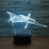 Fighter 3D Illusion Led Table Lamp 7 Color Change LED Desk Light Lamp Fighter Decoration Gifts