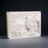 Overwatch Genji 3D Paper Carving Light Warm Night LED Light Lamp LED Desk Light Lamp Decoration Overwatch Gifts Children Gift Birthday Gifts Christmas Gifts