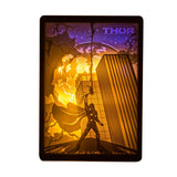 Thor 3D Paper Carving Light Warm Night LED Light Lamp LED Desk Light Lamp Decoration Thor Gifts Children Gift Birthday Gifts Christmas Gifts