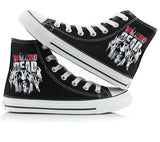 ওয়াকিং ডেড হাই টপ ক্যানভাস জুতা স্নিকার স্পোর্ট জুতা ইউনিসেক্স ক্যাজুয়াল জুতা হাঁটা ডেড জন্মদিনের উপহার ক্রিসমাস উপহার