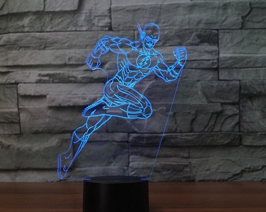 The Flash 3D Illusion Led Table Lamp 7 Color Change LED Desk Light Lamp The Flash Birthday Gifts Christmas Gifts