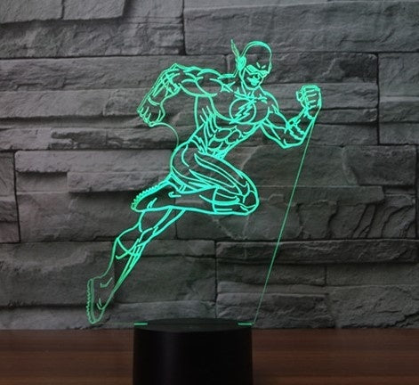 The Flash 3D Illusion Led Table Lamp 7 Color Change LED Desk Light Lamp The Flash Birthday Gifts Christmas Gifts