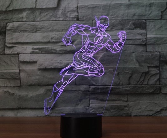 The Flash 3D Illusion Led Table Lamp 7 Color Change LED Desk Light Lamp The Flash Birthday Gifts Christmas Gifts