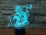 Firefighters 3D Illusion Led Table Lamp 7 Color Change LED Desk Light Lamp Firefighters Birthday Gifts Christmas Gifts