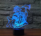 Firefighters 3D Illusion Led Table Lamp 7 Color Change LED Desk Light Lamp Firefighters Birthday Gifts Christmas Gifts