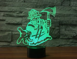 Firefighters 3D Illusion Led Table Lamp 7 Color Change LED Desk Light Lamp Firefighters Birthday Gifts Christmas Gifts