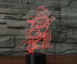 Firefighters 3D Illusion Led Table Lamp 7 Color Change LED Desk Light Lamp Firefighters Birthday Gifts Christmas Gifts