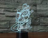 Firefighters 3D Illusion Led Table Lamp 7 Color Change LED Desk Light Lamp Firefighters Birthday Gifts Christmas Gifts