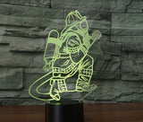Firefighters 3D Illusion Led Table Lamp 7 Color Change LED Desk Light Lamp Firefighters Birthday Gifts Christmas Gifts