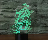 Firefighters 3D Illusion Led Table Lamp 7 Color Change LED Desk Light Lamp Firefighters Birthday Gifts Christmas Gifts