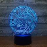 Game of Thrones 3D Illusion Led Table Lamp 7 Color Change LED Desk Light Lamp Game of Thrones Birthday Gifts Christmas Gifts