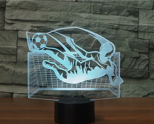 Playing football 3D  Illusion Led Table Lamp 7 Color Change LED Desk Light Lamp football Gifts Christmas Gifts