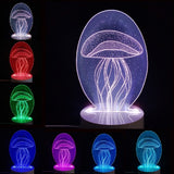 Jellyfish 3D Illusion Led stolní lampa 7 změn barvy LED stolní lampa Dekorace Medúzy Dárky