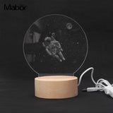 astronauti spaceman 3D Illusion Led stolní lampa LED stolní lampa astronauts decroation Dárky k narozeninám Vánoční dárky