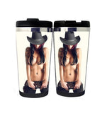Sexy cowgirl Hrnek Nerezová ocel 400ml Káva Šálek čaje Pivo Stein Cowgirl Dárky k narozeninám Vánoční dárky