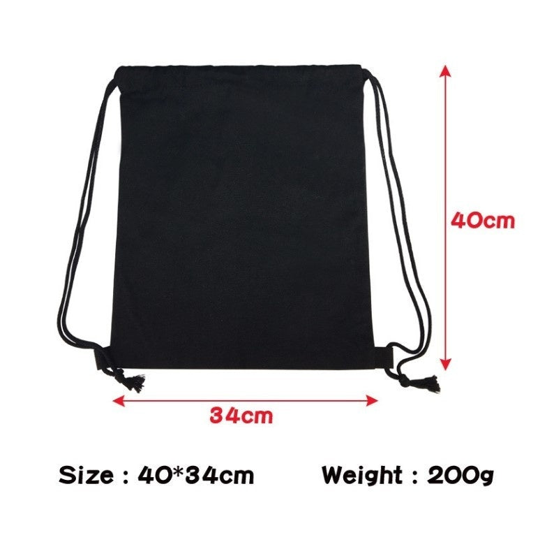 Kingdom Hearts Cotton Student Backpack School Bag Shopping Drawstring Bags