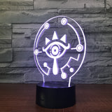 The Legend of Zelda Sheikah 3D Illusion Led stolní lampa LED se změnou barvy stolní lampa The Legend of Zelda dárky