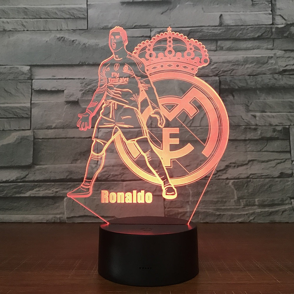 Ronaldo 3D Illusion Led Table Lamp 7 Color Change LED Desk Light Lamp Ronaldo Gifts