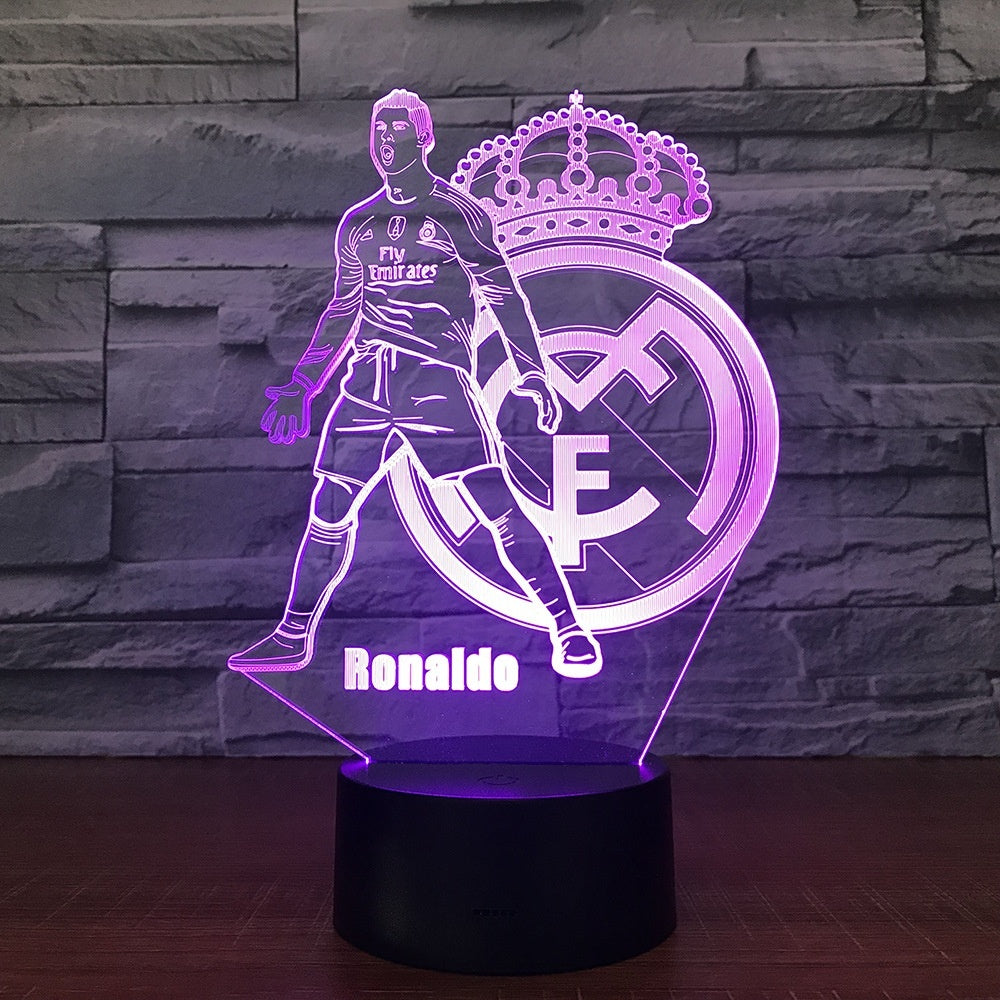 Ronaldo 3D Illusion Led Table Lamp 7 Color Change LED Desk Light Lamp Ronaldo Gifts