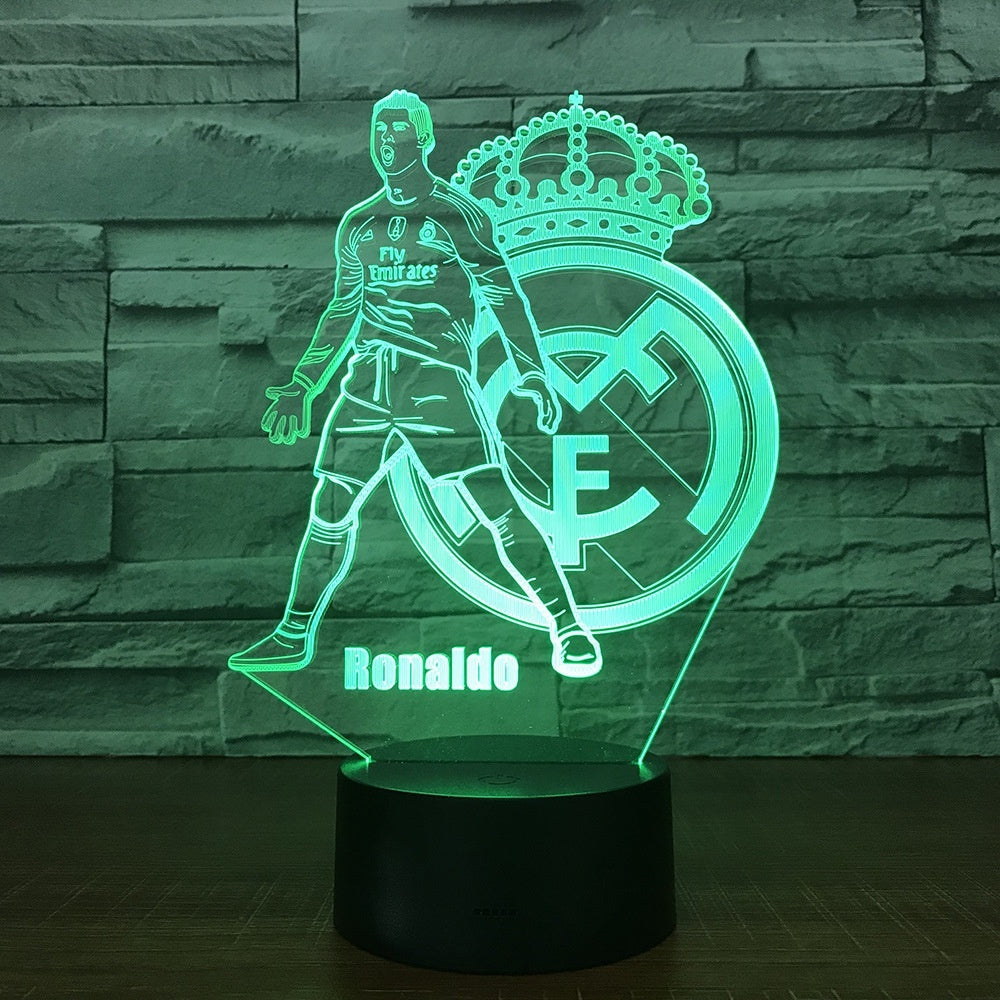 Ronaldo 3D Illusion Led Table Lamp 7 Color Change LED Desk Light Lamp Ronaldo Gifts