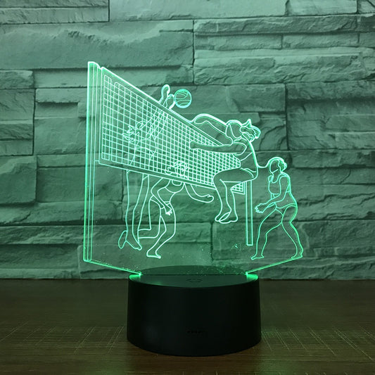 volleyball 3D Illusion Led Table Lamp 7 Color Change LED Desk Light Lamp volleyball home decration