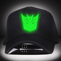 Transformers Baseball Hat legrační světlo v temné noci Luminous Glow Snapback Baseball Hip-Hop Cap Hat