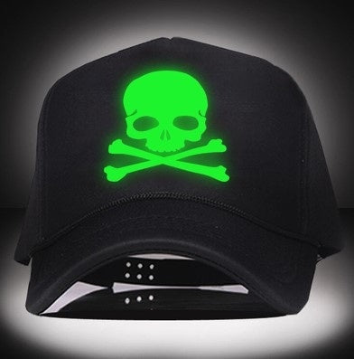 Legrační čepice lebky legrační světlo v temné noci svítící záře Snapback baseballová čepice lebka hip-hop čepice