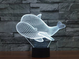 Little whale 3D Illusion Led Table Lamp 7 Color Change LED Desk Light Lamp whale Children Gifts