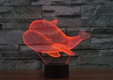 Little whale 3D Illusion Led Table Lamp 7 Color Change LED Desk Light Lamp whale Children Gifts