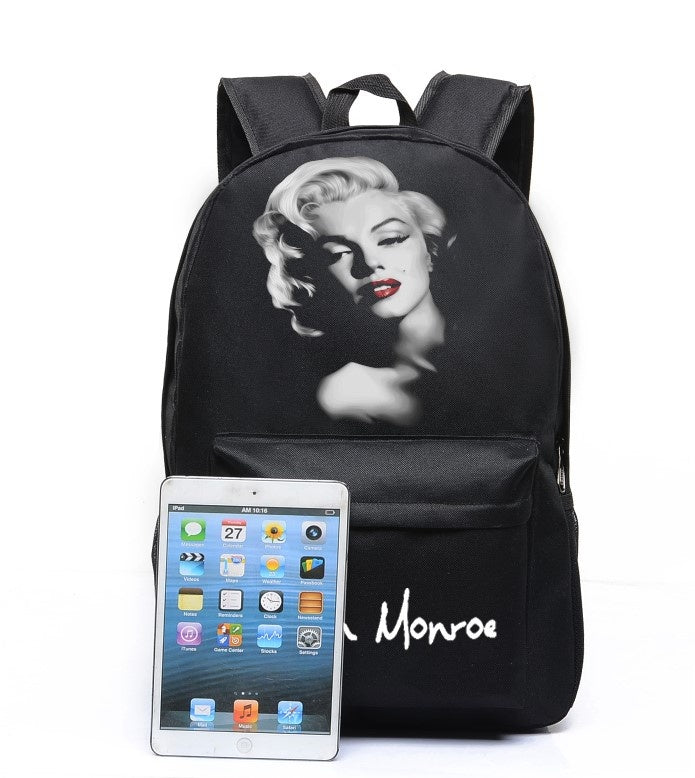 Marilyn Monroe bag School bag Travel Backpack Canvas Shoulder bag Marilyn Monroe Birthday Gifts Christmas Gifts