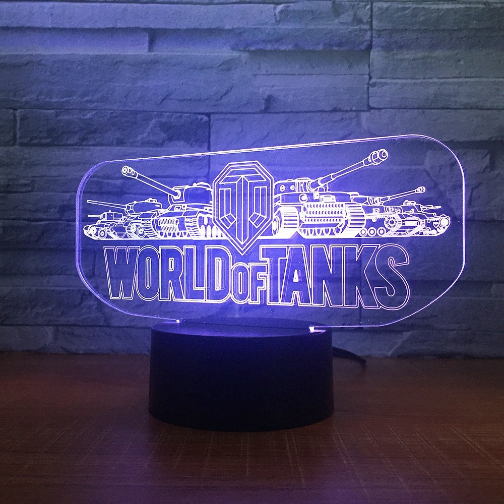World of Tanks 3D Illusion Led Table Lamp 7 Color Change LED Desk Light Lamp World of Tanks gifts Tanks Decoration