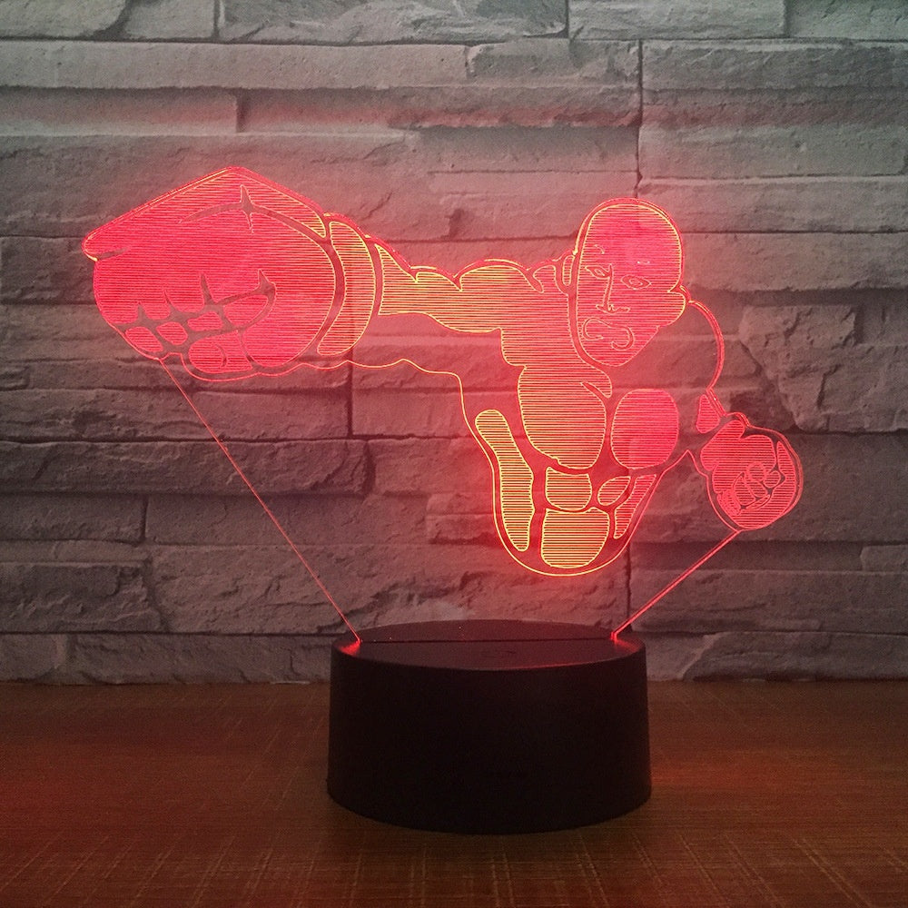 One Punch Man 3D Illusion Led Table Lamp 7 Color Change LED Desk Light Lamp One Punch Man  Christmas Gifts Birthday Gifts