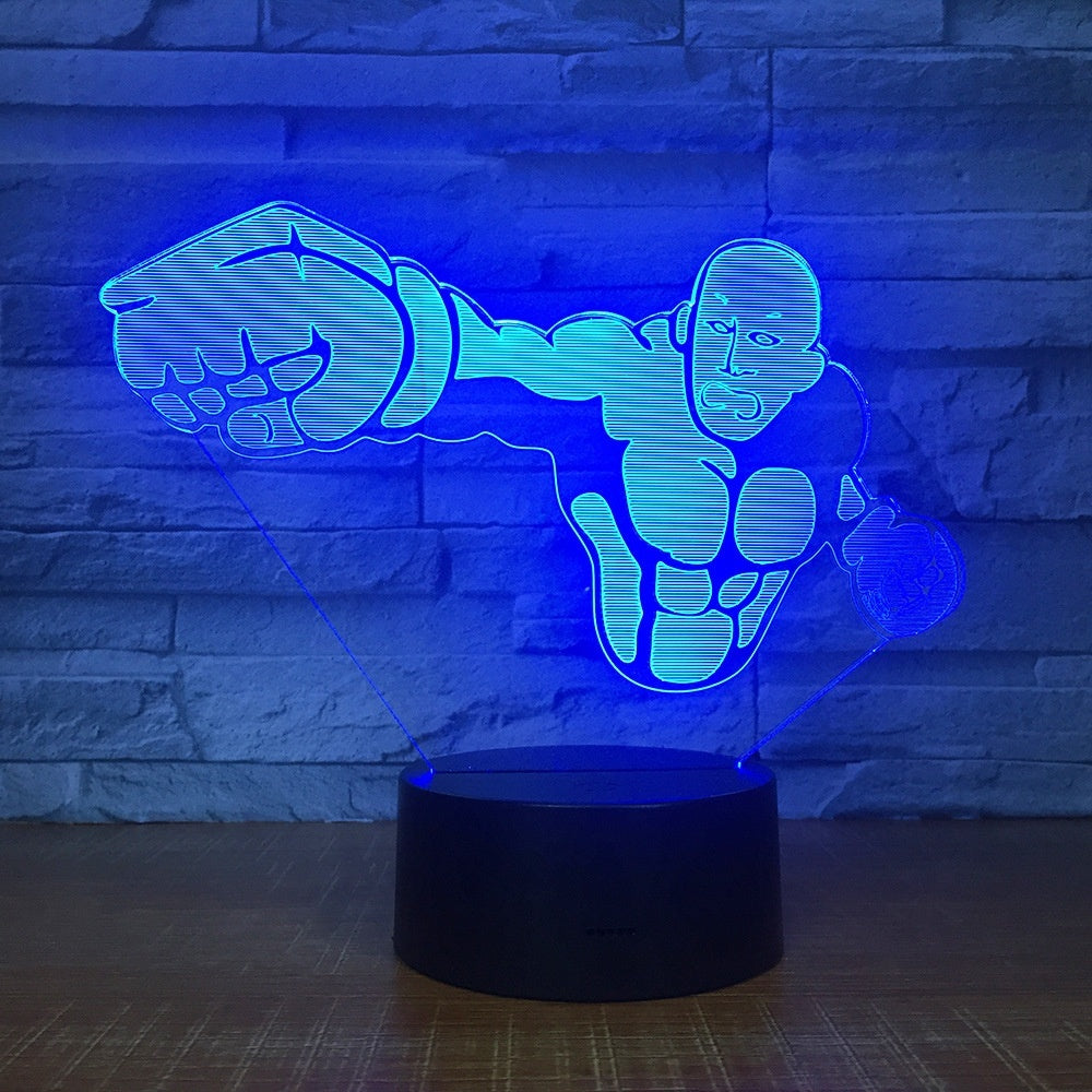 One Punch Man 3D Illusion Led Table Lamp 7 Color Change LED Desk Light Lamp One Punch Man  Christmas Gifts Birthday Gifts
