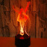 Michael Jackson 3D Illusion Led Table Lamp 7 Color Change LED Desk Light Lamp Michael Jackson Birthday Gifts Christmas Gifts
