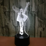 Michael Jackson 3D Illusion Led Table Lamp 7 Color Change LED Desk Light Lamp Michael Jackson Birthday Gifts Christmas Gifts