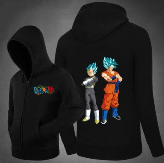 Dragon Ball Z Zipper Hoodie Coats Outwear Hooded Jacket Sweater Pullover Dragon Ball Z Goku Gifts Christmas Gifts