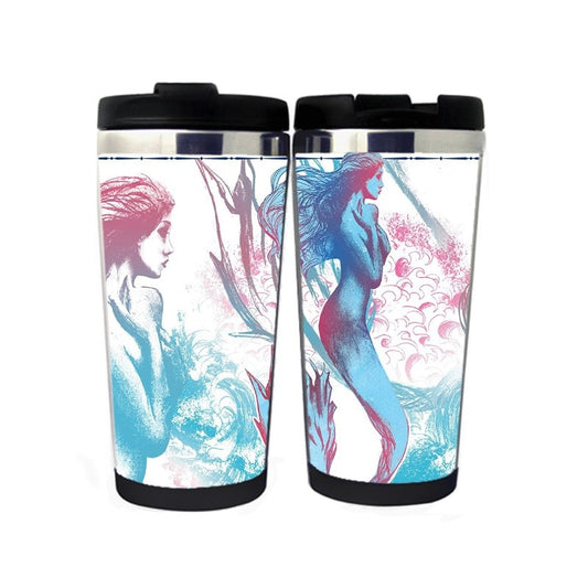 Mermaid Travel Mug Tumbler Stainless Steel 400ml Coffee Tea Cup Mermaid Gifts Christmas Gifts