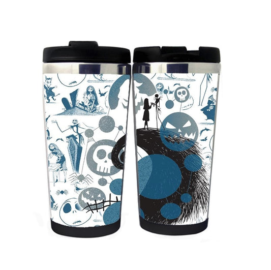 Nightmare Before Christmas Travel Mug Tumbler Stainless Steel 400ml Coffee Tea Cup Nightmare Before Christmas Gifts Christmas Gifts
