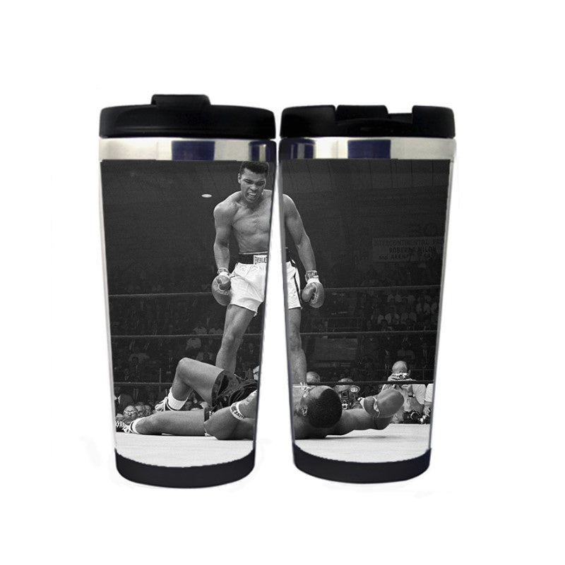 Ali Travel Mug Stainless Steel Insulated Tumbler 400ml Coffee Tea Cup Ali boxing Gifts Christmas Gifts