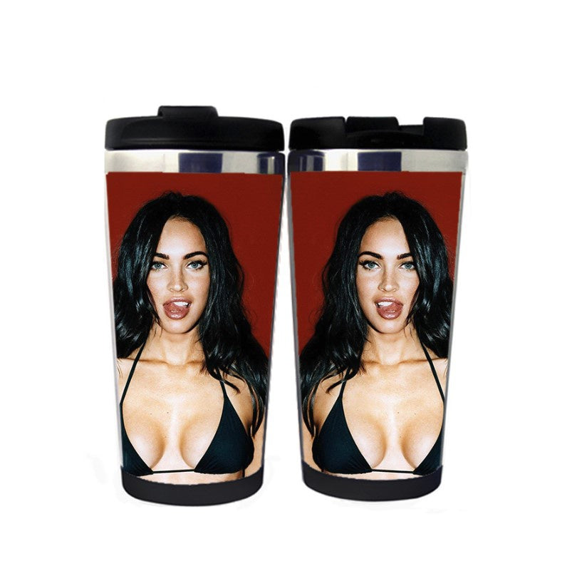 Megan Fox Sexy Mug Stainless Steel Insulated Tumbler 400ml Coffee Tea Cup Megan Fox Gifts Christmas Gifts