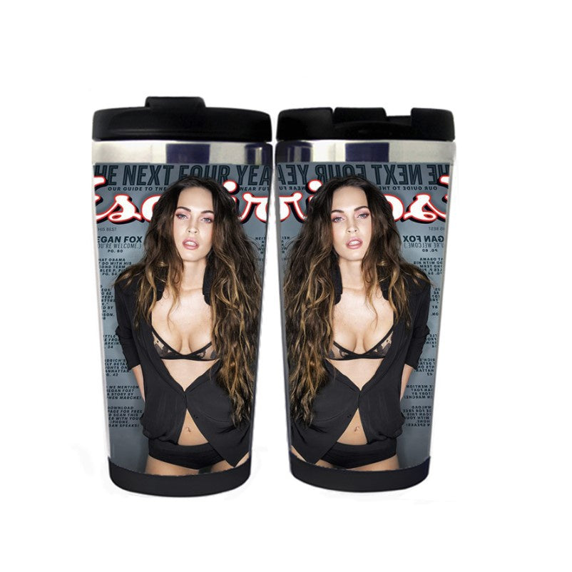 Megan Fox Sexy Mug Stainless Steel Insulated Tumbler 400ml Coffee Tea Cup Megan Fox Gifts Christmas Gifts