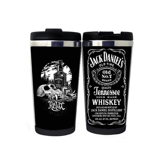 Whiskey Skull Mug Beer Tumbler Stainless Steel Coffee Tea Cup Funny Mug Gifts Christmas Gifts