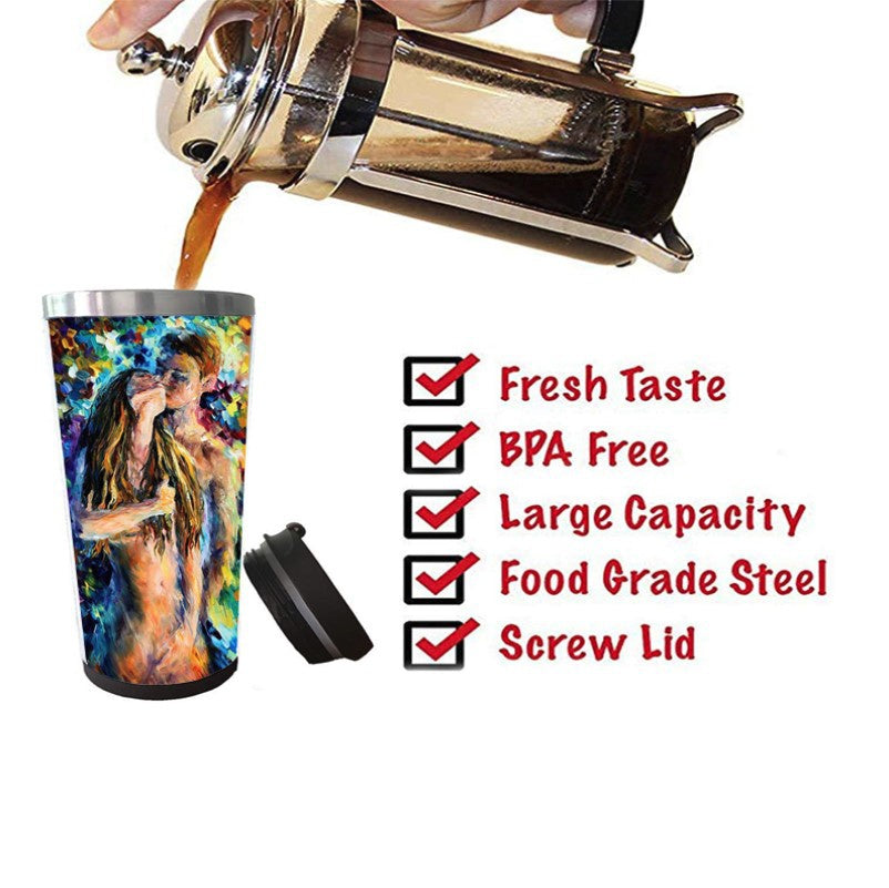 Abstract Sexy Couple Coffee Mug Stainless Steel Tumbler Coffee Tea Water Cup Sexy Funny Gifts Christmas Gifts
