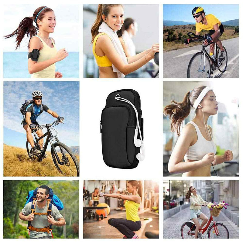 Crazy Bitch Asshole Men Funny Multi-function Armband Bag Three Zipper Mobile Phone Coin Purse Key Case Sports Arm Bag Funny Gifts