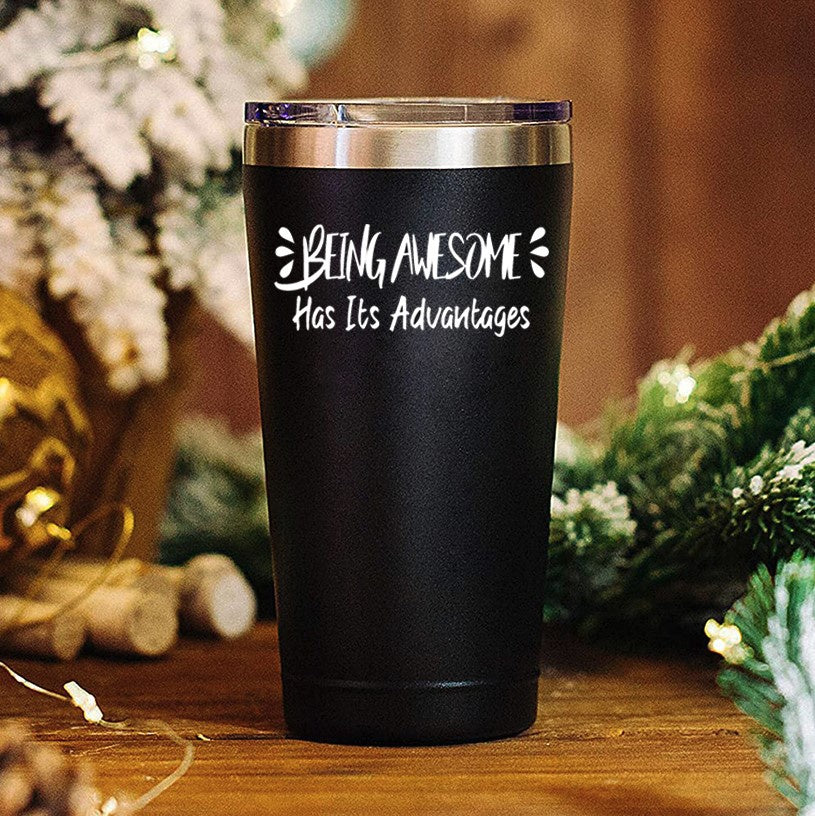 Because I'm worth it Bitch Funny Coffee Mug 20 OZ Stainless Steel Tumbler Insulated Travel Mug
