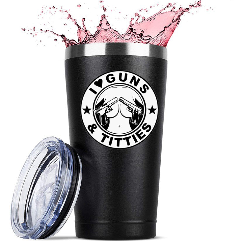 Guns and Titties Funny Coffee Mug