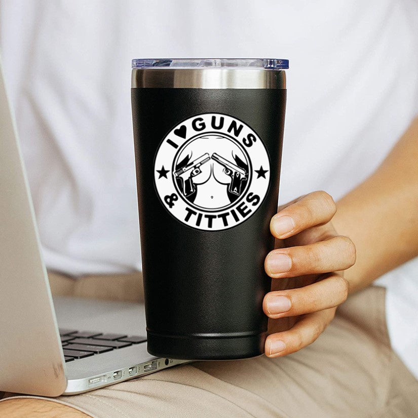 Guns and Titties Funny Coffee Mug
