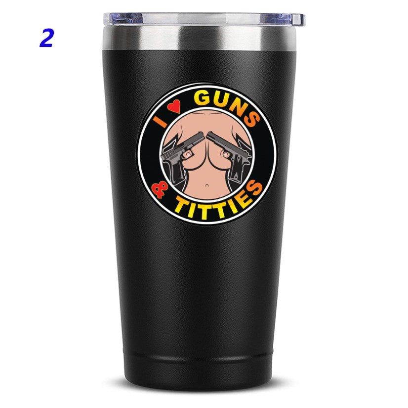 Guns and Titties Funny Coffee Mug