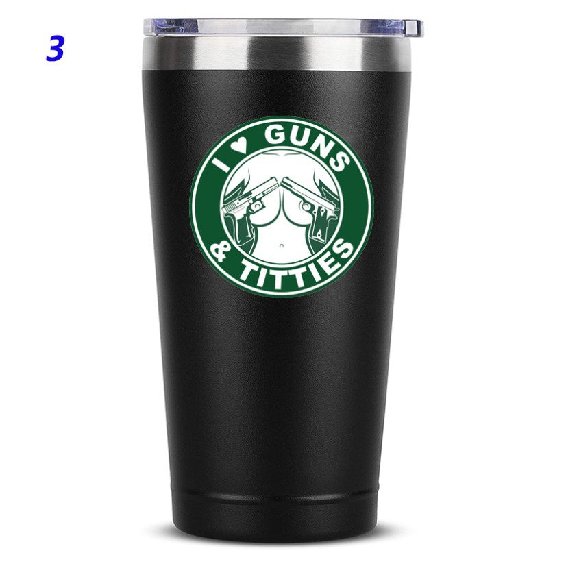 Guns and Titties Funny Coffee Mug